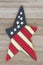 Retro patriotic USA symbol on wood