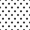 Retro pattern with black polka dots on white background