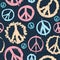 Retro Peace symbol seamless