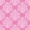 Retro pink seamless damask Wallpaper
