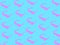 Retro pink sunglasses multiplied on soft blue background