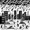 Retro pixel image of a city flooding