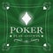 Retro poker background with card symbol and ornate frame