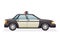 Retro Police Car Icon Realistic 3d Design Vector Illustration