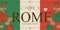 Retro postcard or banner with words I love Rome