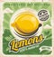 Retro poster design for lemon farm