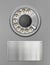 Retro public phone rotary dial and metal plate