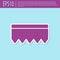 Retro purple Sponge with bubbles icon isolated on turquoise background. Wisp of bast for washing dishes. Cleaning