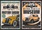 Retro racing car museum, motor show