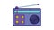 Retro radio receiver icon animation