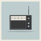 Retro radio receiver vector