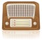 Retro radio vector illustration