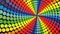 Retro Rainbow Colored Dots Rotating Animation Background