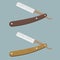 Retro razors with wood handle