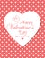 Retro red polka hearts valentines day card