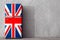 Retro refrigerator with the British flag. 3d Rendering