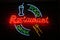 Retro Restaurant food drink neon wall sign background