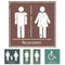 Retro Restroom Signs