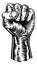 Retro Revolution Hand Fist Raised Air Propaganda