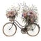 Retro Ride Among the Blooms - Vintage Bicycle