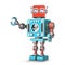 Retro robot. Isolated. Contains clipping path