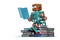 Retro robot reading a book. Isolated. Contains clipping path