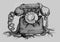 Retro rotary dial telephone