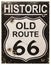 Retro Route 66 sign