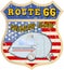 Retro route 66 trailer park sign