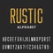 Retro Rustic Alphabet Vector Font