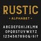 Retro Rustic Alphabet Vector Font