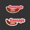 Retro sausage badge design