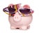 Retro savings piggy bank cut out