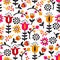 Retro and scandinavian inspired flowers/floral theme