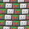Retro seamless pattern with cassettes. Hipster fun style. Doodle musical background for wrapping, fabric, textile