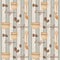 Retro seamless pattern with cup of coffe and spoon on striped