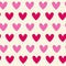 Retro Seamless Pattern Pink And Red Hearts On White Background Cute Ornament