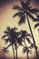 Retro Sepia Palm Trees