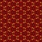 Retro Seventies Red And Orange Hippie Daisy Flowers Pattern