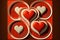 Retro seventies style Love Valentine day concept illustration generative ai