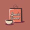 Retro shopping handbag special discount coffee cup