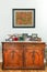 Retro sideboard, cabinet in a dinning room, country style.