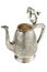 Retro silver teapot, jug isolated on white