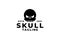 Retro skull logo. suitable for motorbike club or business logo match with skull illustration