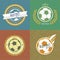 Retro soccer emblems