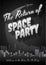 Retro Space Party Vector Banner