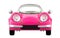 Retro sport car cartoon 3d pink front