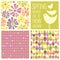 Retro Spring designs and seamless patterns