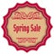 Retro SPRING SALE magenta badge.