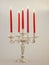 Retro Stand and five lighted candles India